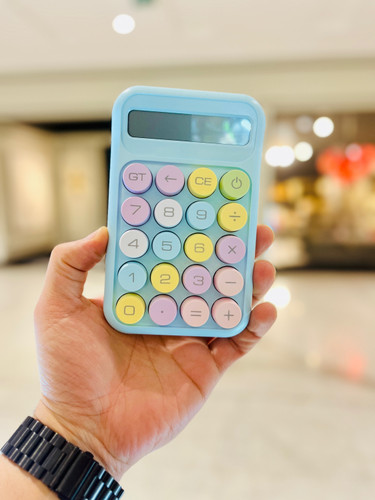 ماشین حساب پاستیلی آبی