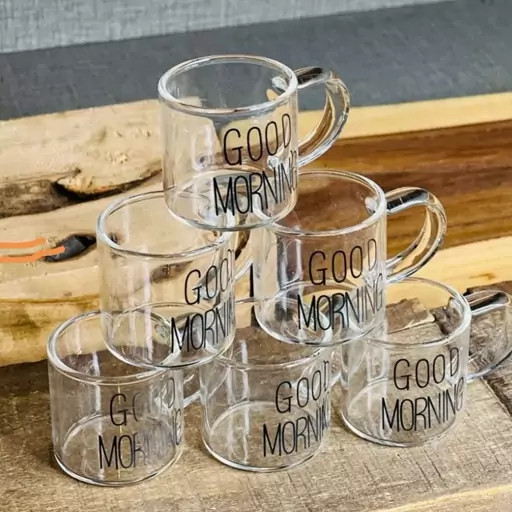فنجان پیرکس گودمورنیگ good morning