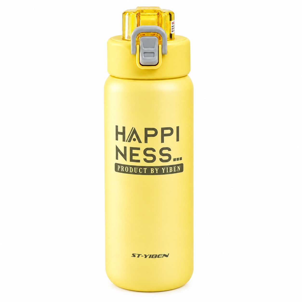 YIBEN 850ml Lockable Thermos, HAPPINESS Model