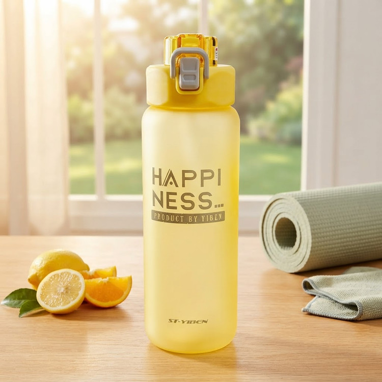 YIBEN 850ml Lockable Thermos, HAPPINESS Model
