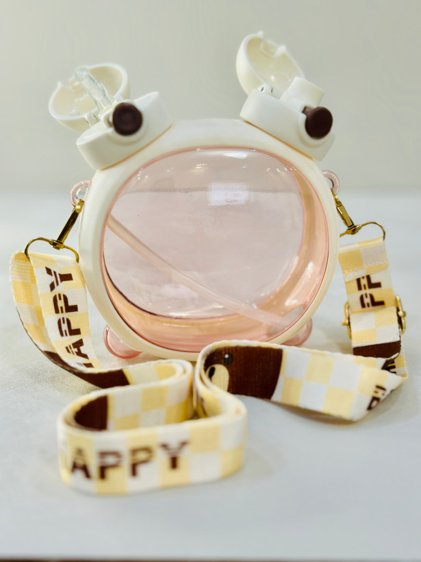 قمقمه خرسی بند دار دو حالته مدل دایره ای HAPPY BEAR